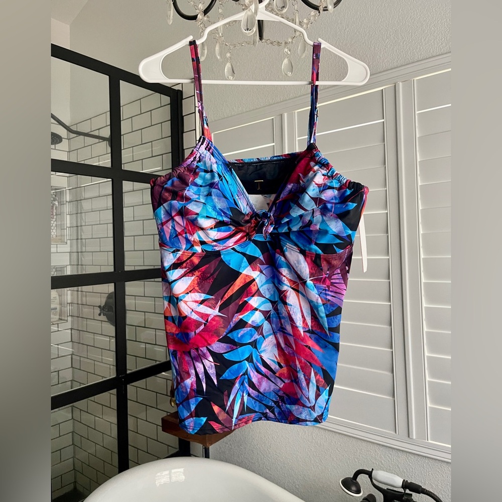 Swimsuits For All Tankini Top Size 16 NWT